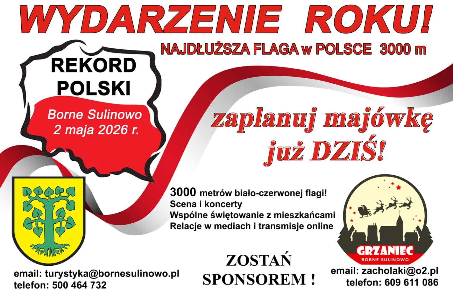 Najdłuższa Flaga – Serce Polski bije w Bornem Sulinowie